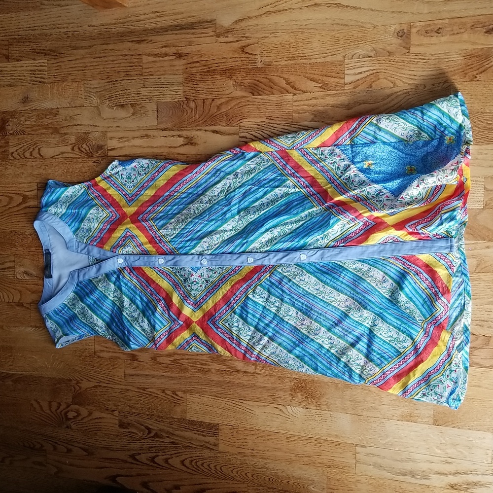(M) Creation Paisley Bohemian Beach Vacation Coastal Lightweight Striped